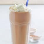 iced mocha in a tall glass