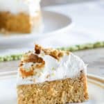 a slice of homemade Olive Garden Pumpkin Cheesecake