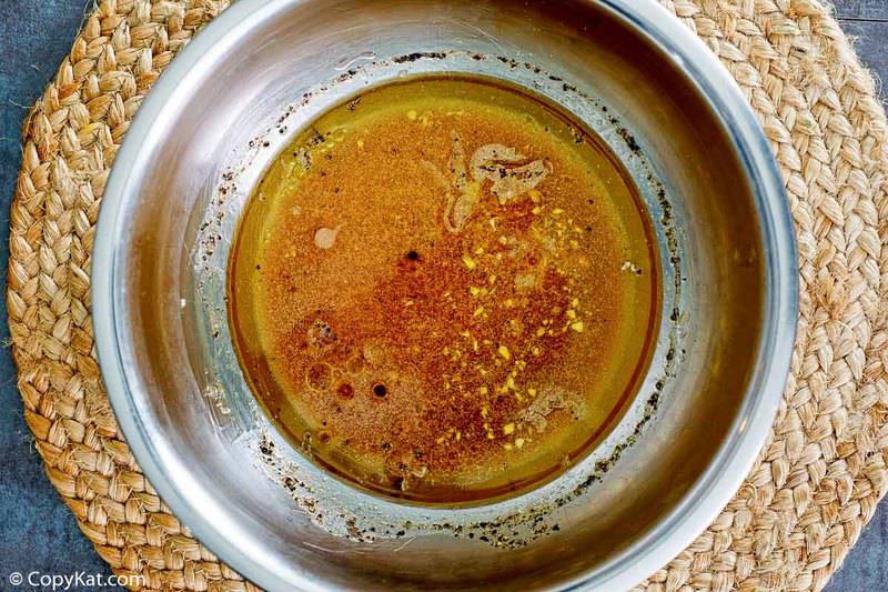 Homemade Brown Derby French Dressing in a mixing bowl