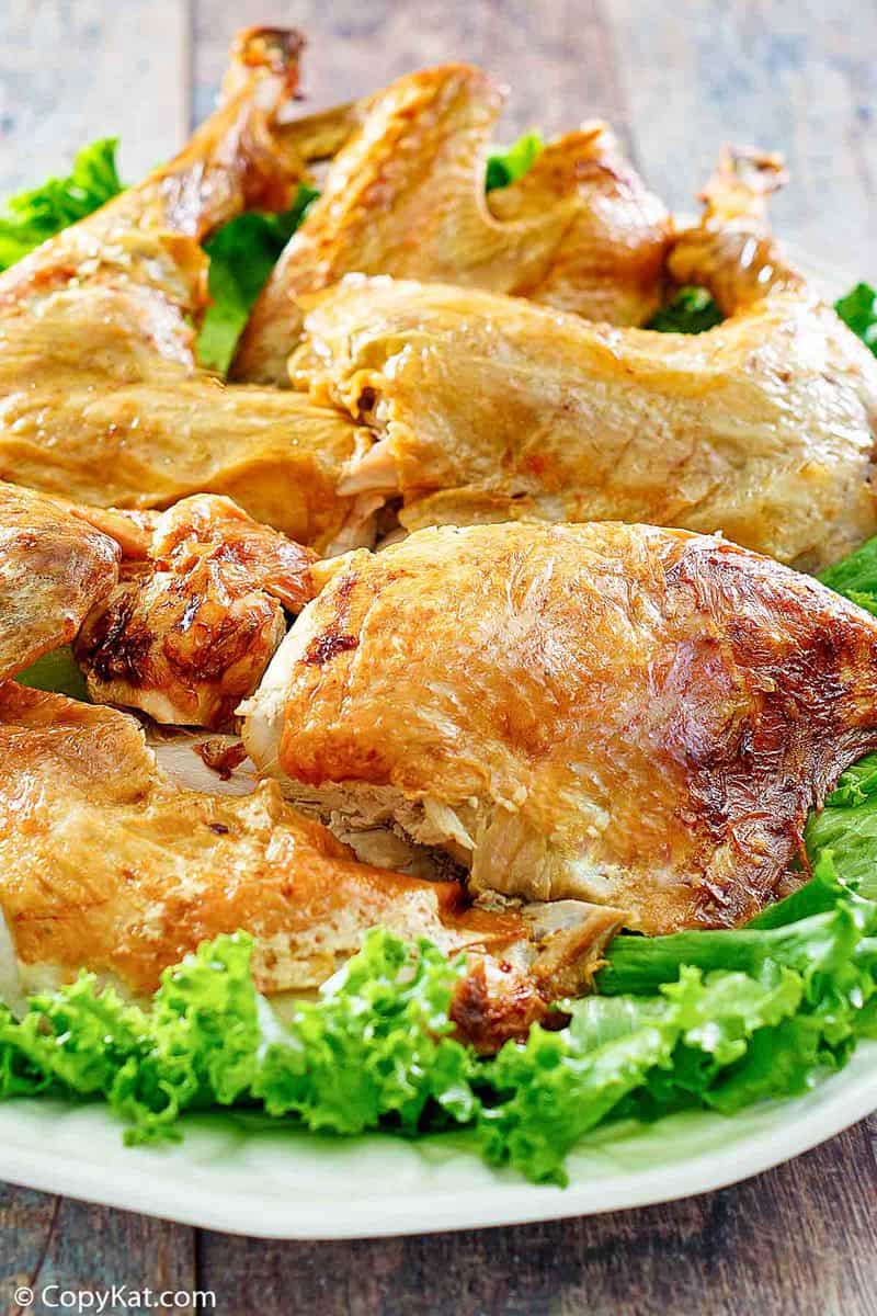 pieces of deep fried turkey on a platter