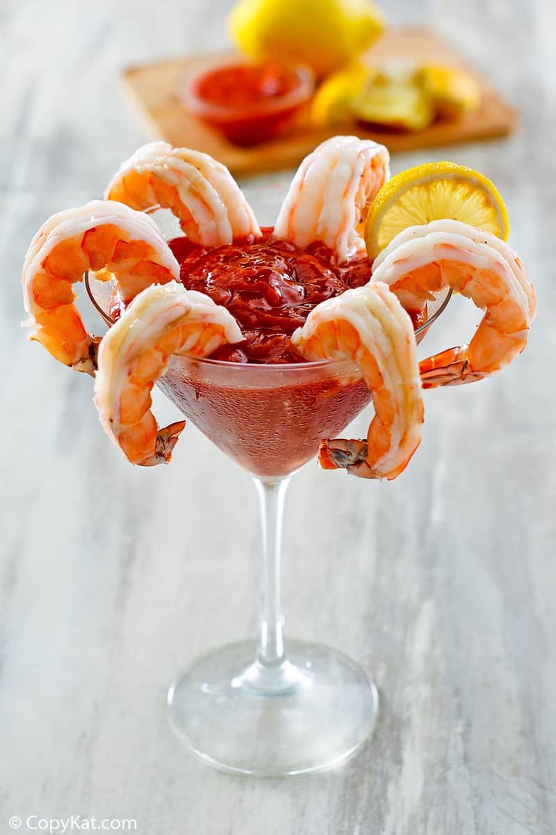 Shrimp cocktail with homemade cocktail sauce