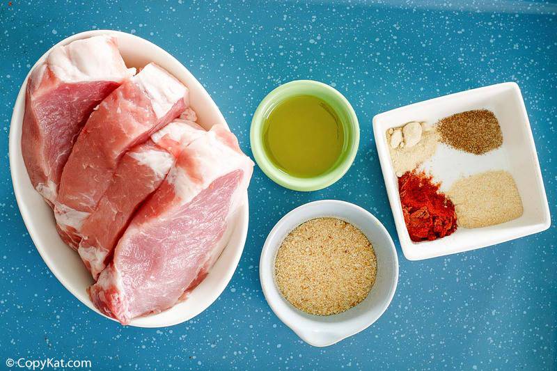 Homemade Shake and Bake Pork Chops ingredients