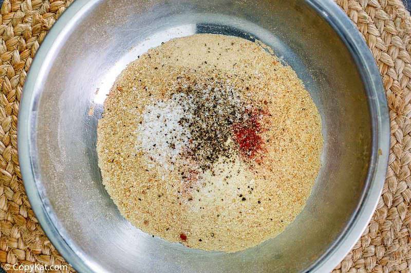 homemade Shake and Bake breading mix in a bowl