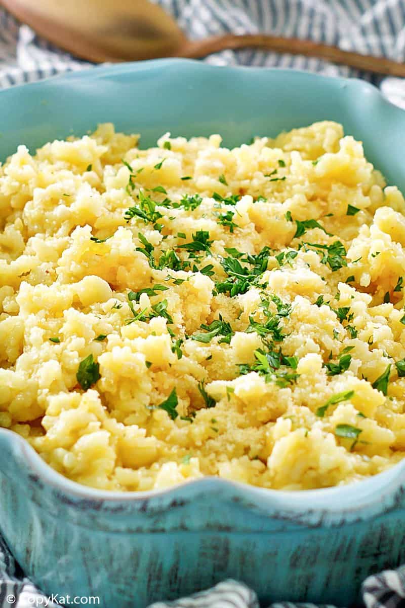 Parmesan Risotto in a serving dish