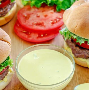 homemade Smashburger Smash Sauce and hamburgers