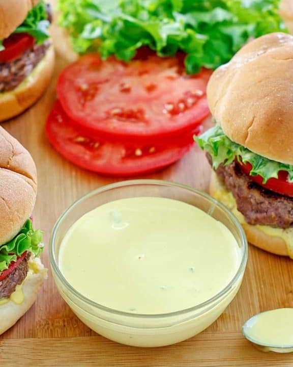 homemade Smashburger Smash Sauce and hamburgers
