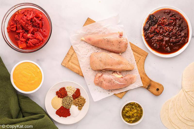 Crockpot Chicken Tacos ingredients