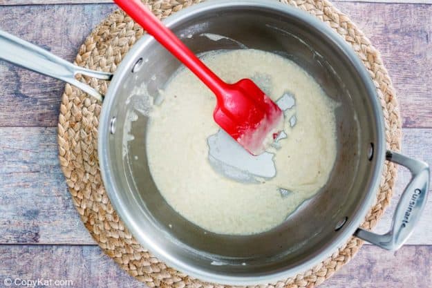 roux for Plaza III steak soup in a pot