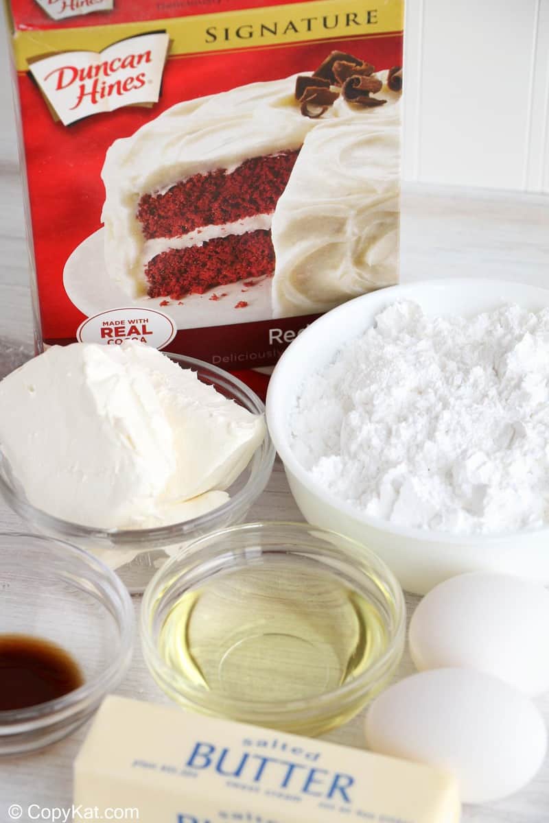 red velvet brownies with cream cheese frosting ingredients