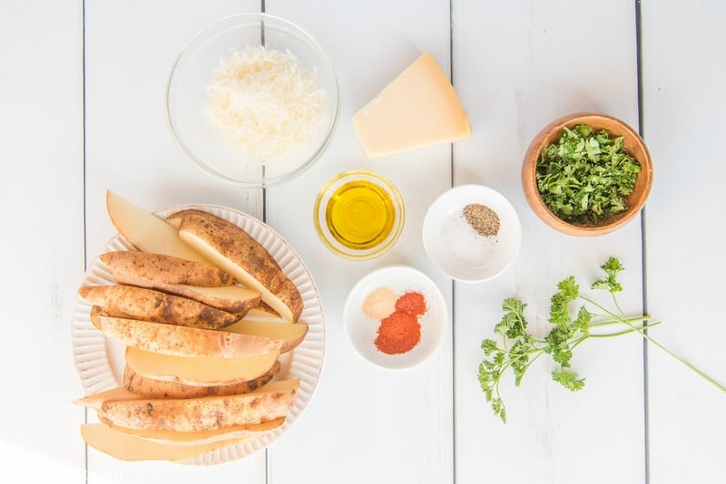 ingredients for air fryer potato wedges