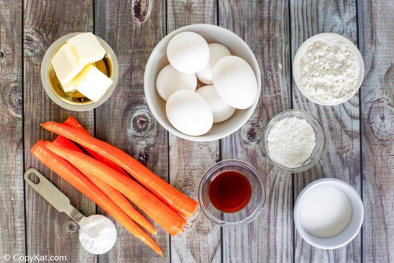 Piccadilly carrot souffle ingredients
