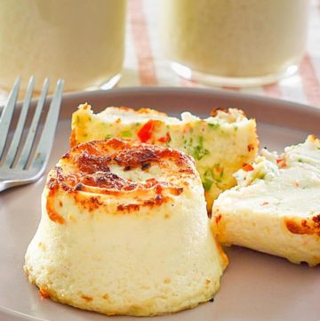Homemade Starbucks egg white bites on a plate