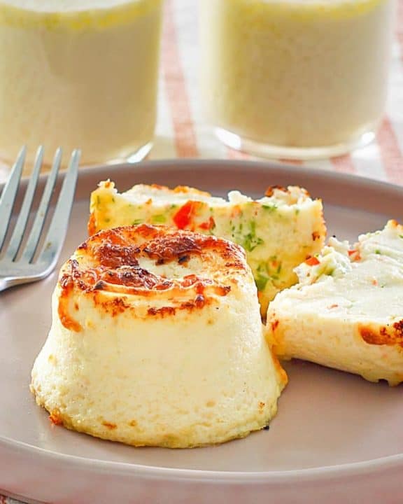 Homemade Starbucks egg white bites on a plate