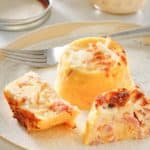 homemade Starbucks ham and cheddar sous vide egg bites on a plate