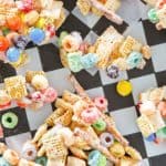 White Trash Candy Snacks on parchment paper