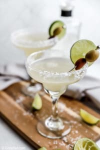 homemade Applebee's perfect margaritas and a bottle of tequila