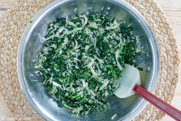 homemade Santa Fe spinach dip mixture in a bowl