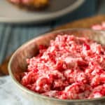 cranberry butter in a small metal bowl