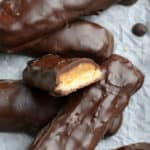 overhead view of homemade Twix bars