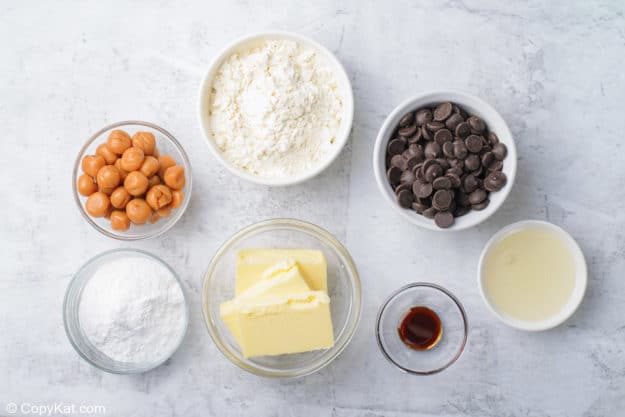 ingredients for homemade Twix Bars