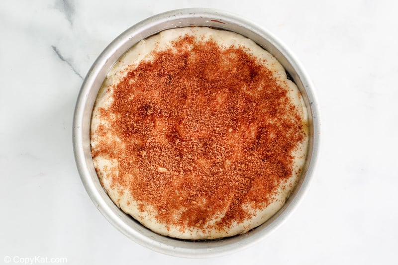 old fashioned coffee cake before baking