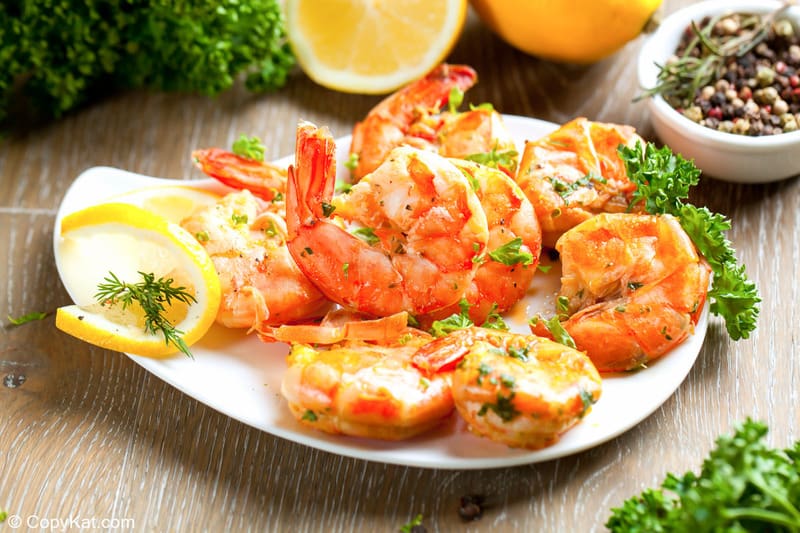 homemade Shrimp Wagon shrimp scampi on a plate