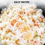 homemade potato salad in a bowl.