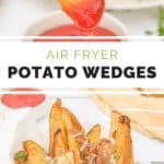 potato wedges cooked in an air fryer