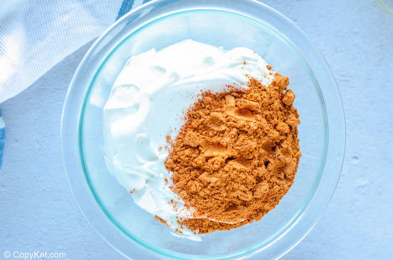 sour cream and taco seasoning mix in a bowl