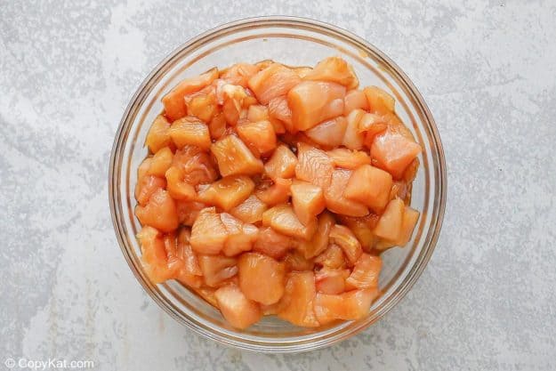 chicken pieces marinating in soy sauce