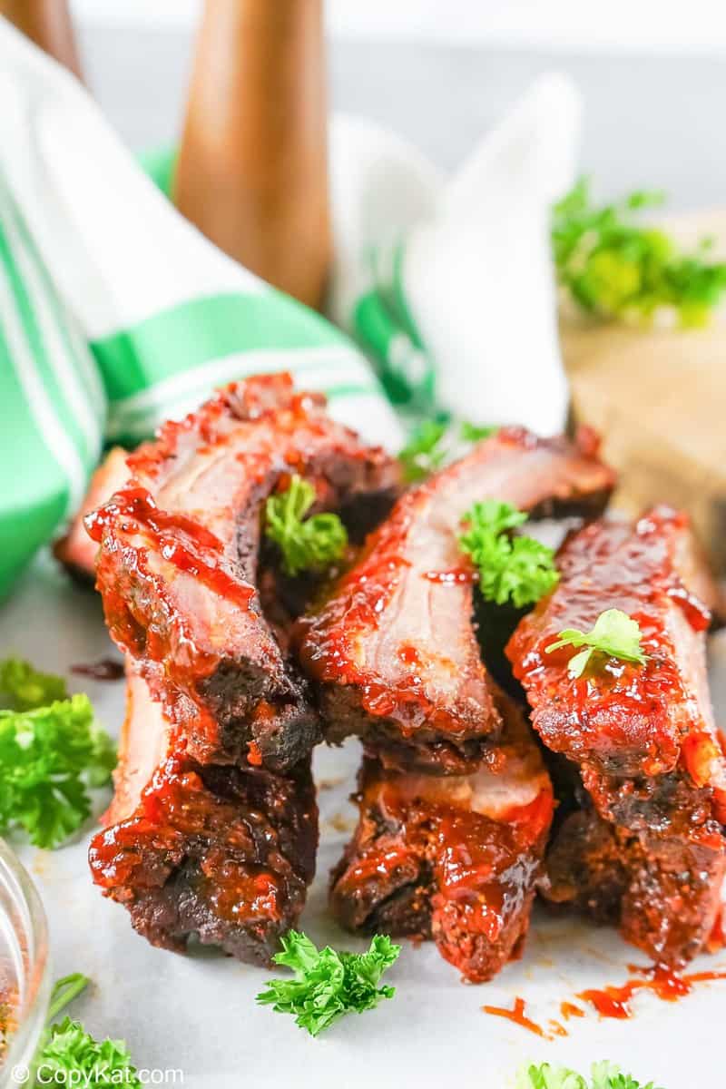 six homemade Chili's baby back ribs