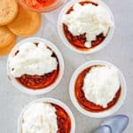 four servings of homemade Cracker Barrel pumpkin custard