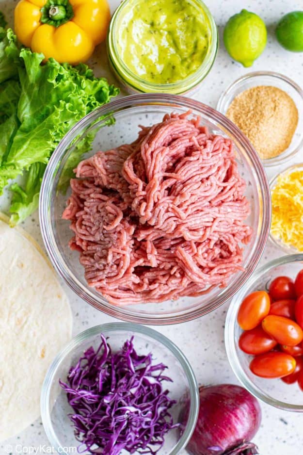 ground beef tacos ingredients