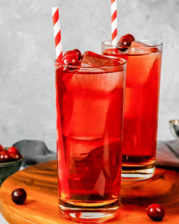 two glasses of homemade Ruby Tuesday killer kool aid cocktail