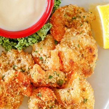 homemade Morton's shrimp alexander with beurre blanc dipping sauce