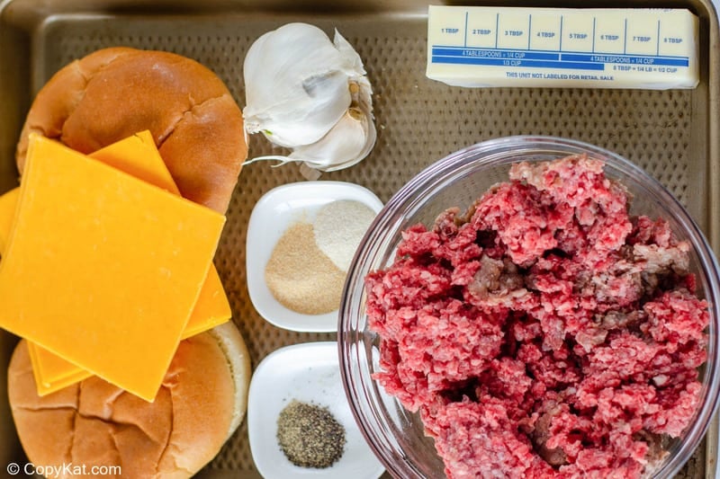Copycat Steak and Shake garlic double steakburger ingredients.