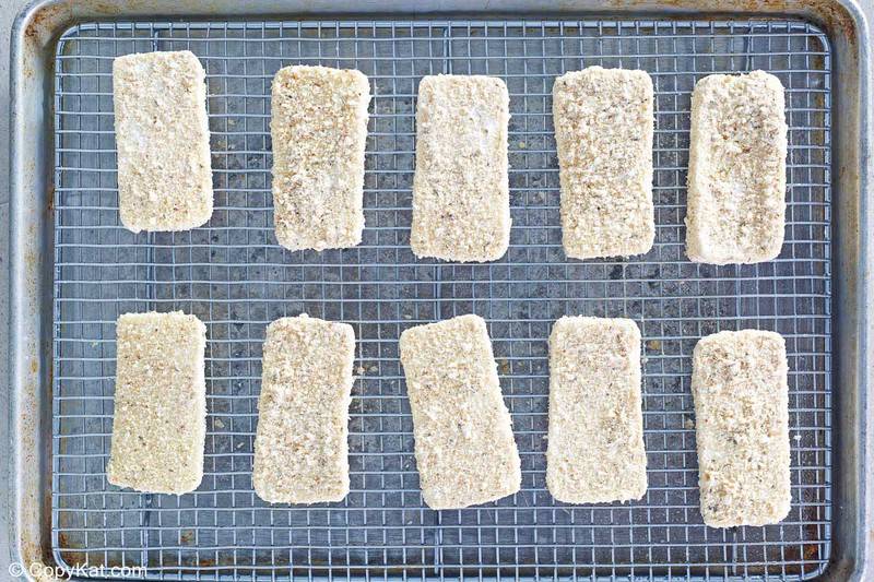 mozzarella with one coat of breading