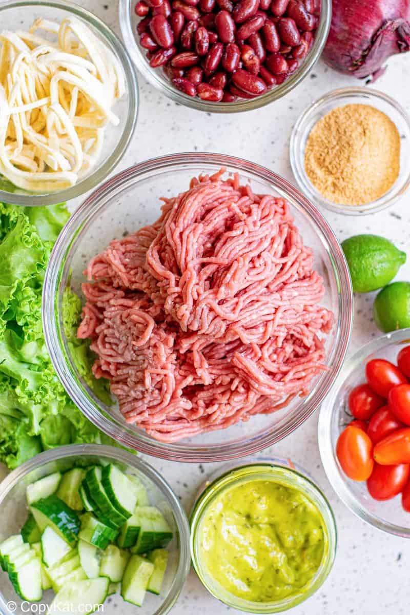 taco bowl ingredients