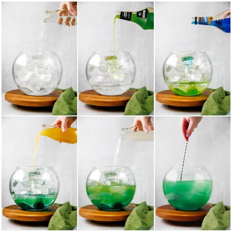 Making Bennigan's paddy o punch drink.