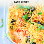Frito lay dip in a baking dish