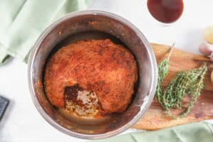 seared tri tip roast in an Instant Pot