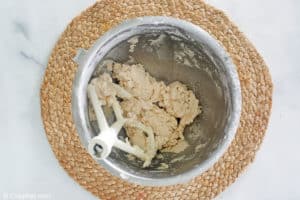 old fashioned apple pie crust dough in a mixing bowl