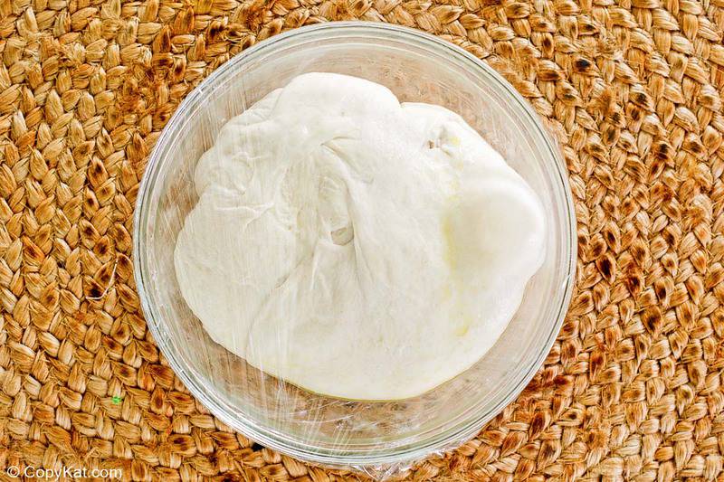 deep dish pizza dough in a bowl