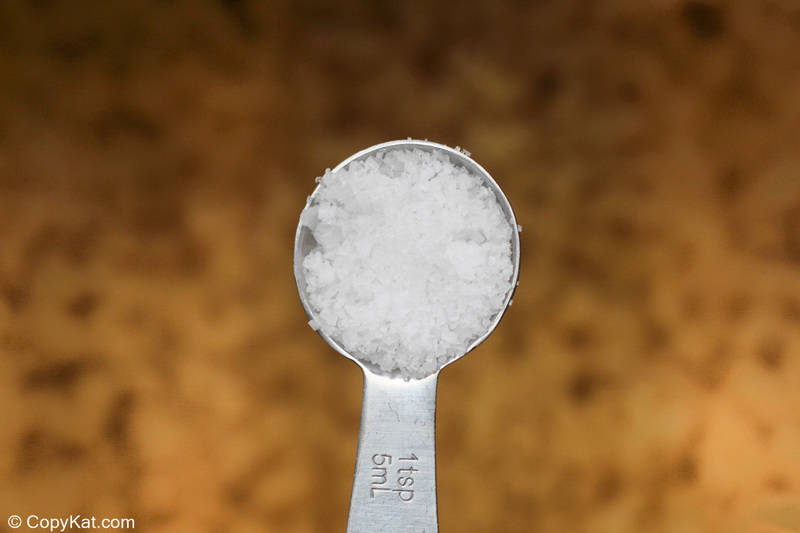 a teaspoon of salt