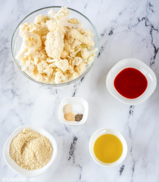 air fryer buffalo cauliflower ingredients