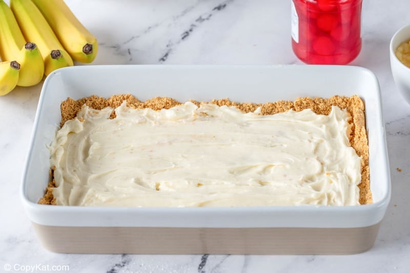 banana split cake cream cheese layer