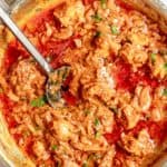 butter chicken in a pan