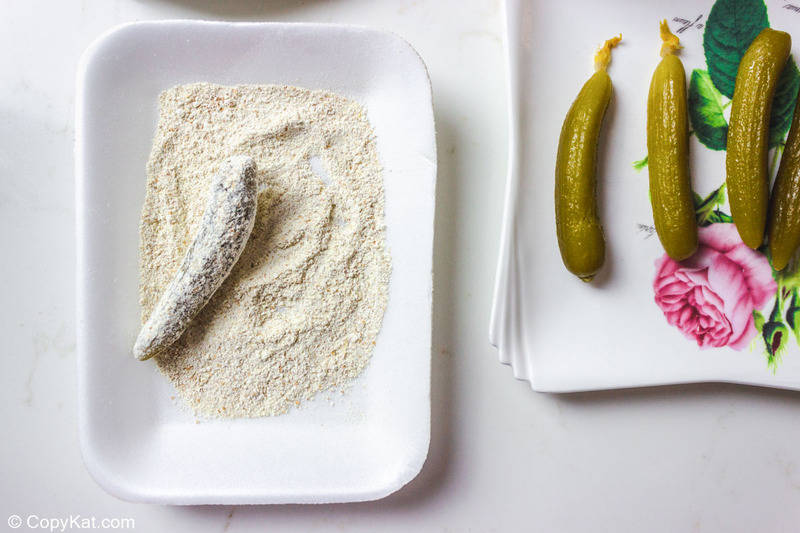 pickle coated with flour