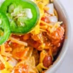 closeup view of Frito pie