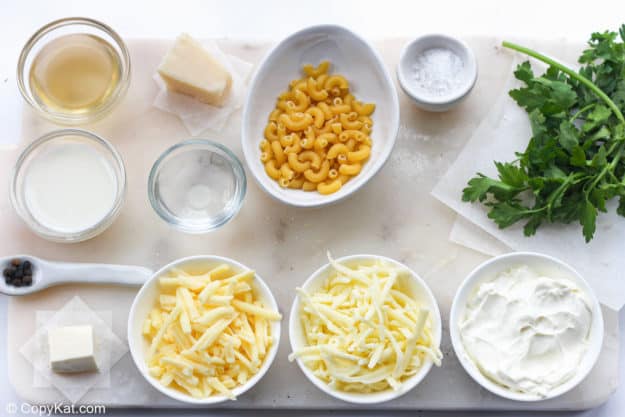 Instant Pot white cheddar mac and cheese ingredients